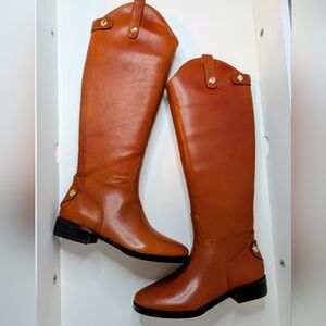 INC International Concepts • Aleahl Tall Riding Boots • 5M • Cognac Leather